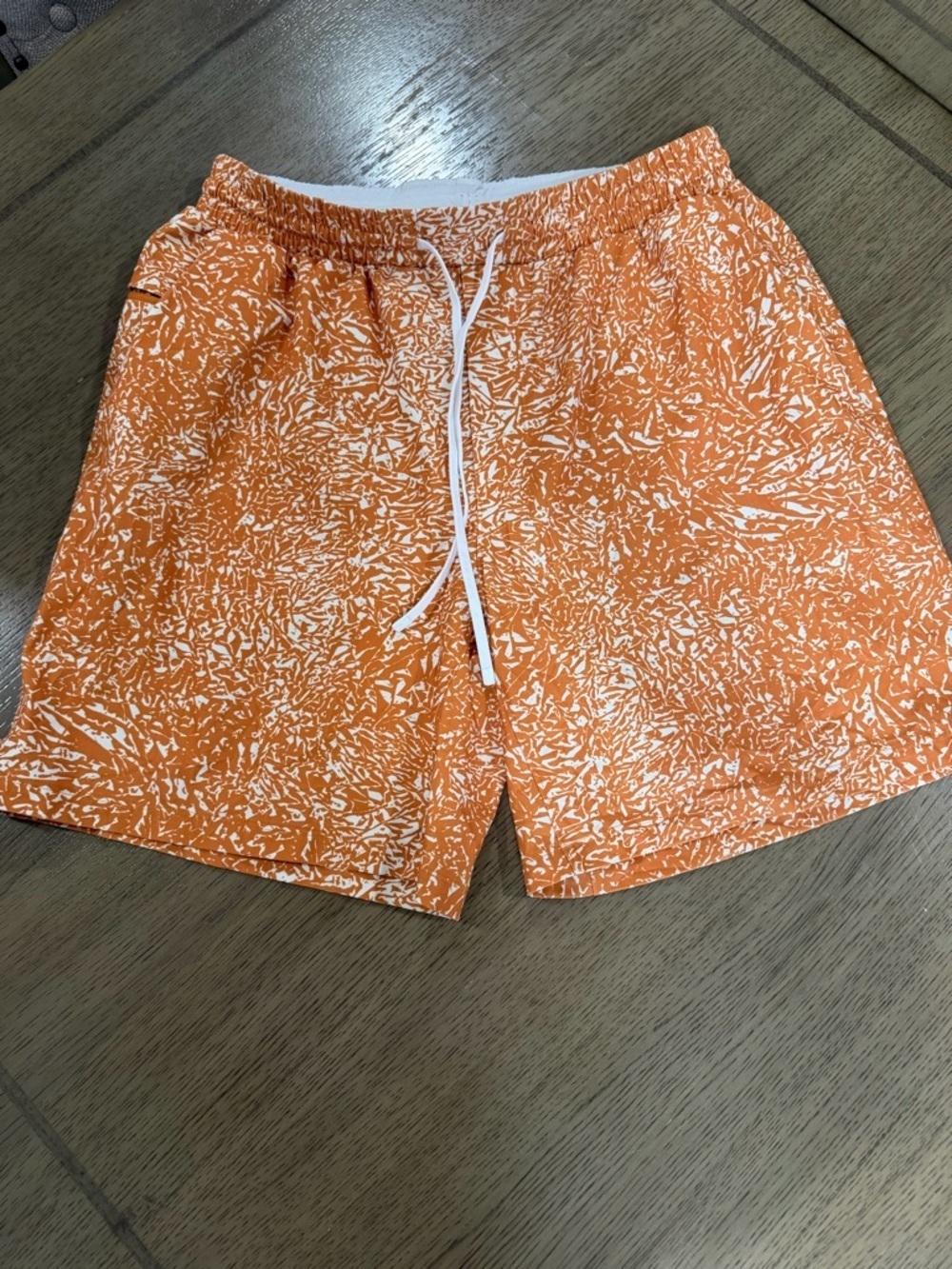 lululemon athletica Orange & White Athletic Shorts